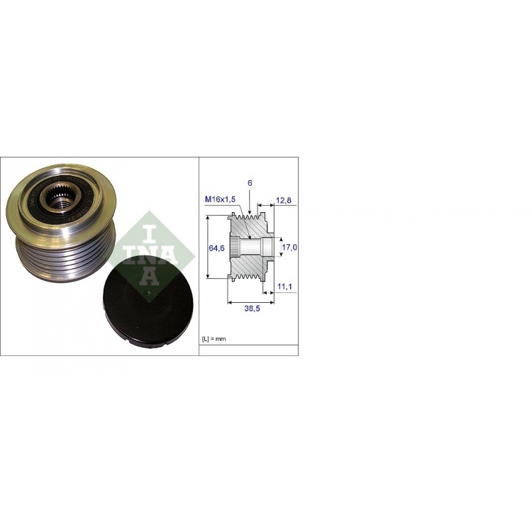 Alternator freewheel pulley / F-558658.01 INA