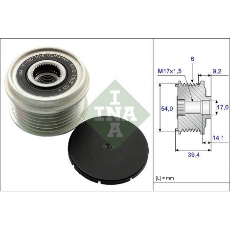 Alternator freewheel pulley - / AFP6002 (INA)