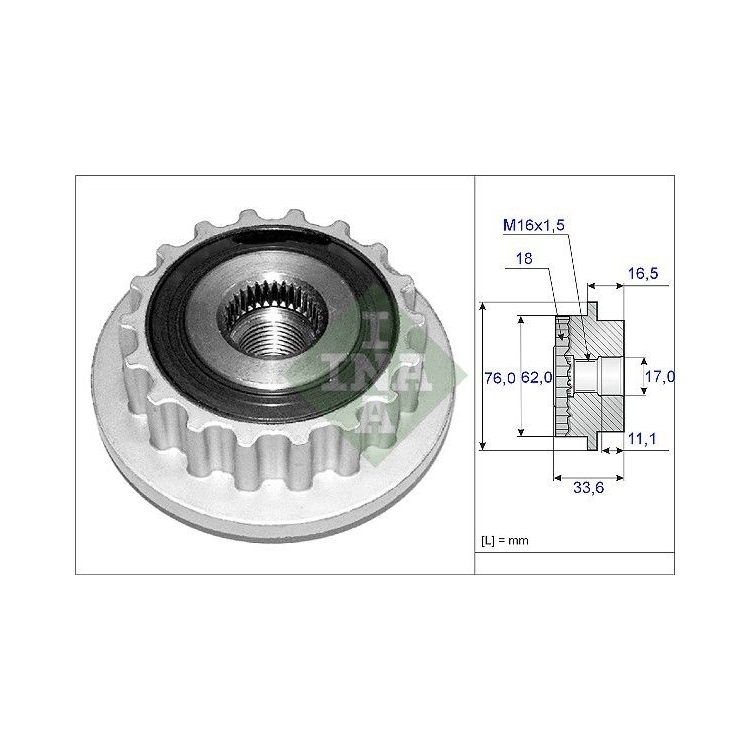 Alternator freewheel pulley / 535011810