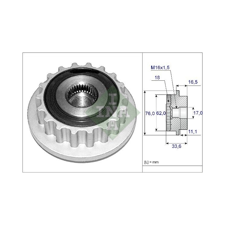 Koła pasowe alternatora / 535011810