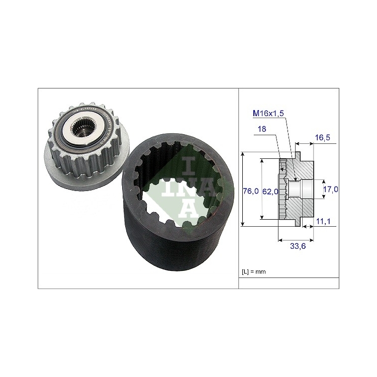 Koła pasowe alternatora / 535011810