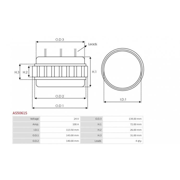 Uzwojenia alternatora / A004TR5691