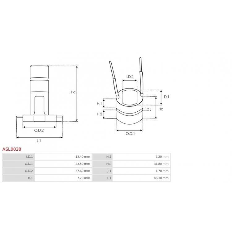 Alternator slip rings / MD611928