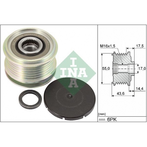 Koła pasowe alternatora  / F-550181 (INA)