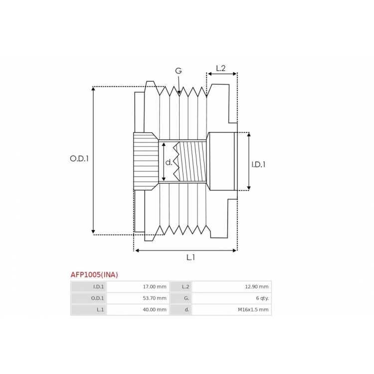 Koła pasowe alternatora / 535020210 INA