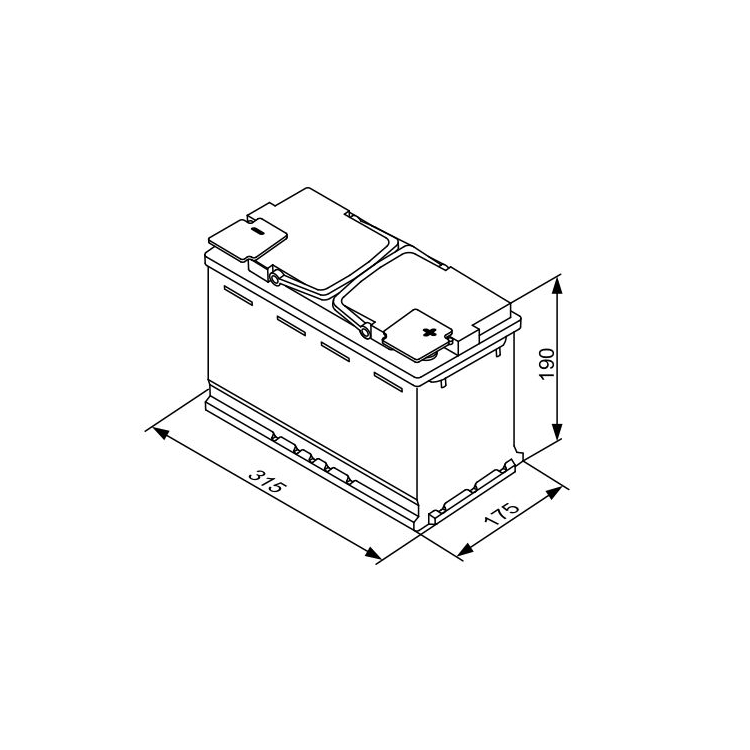 12V 80Ah 800A Yuasa YBX9115 AGM Autobatterie