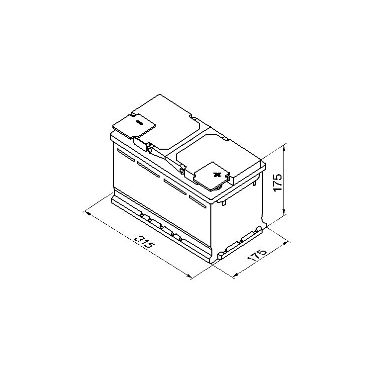 Exide EB802. Starterbatterie Exide 80Ah 12V