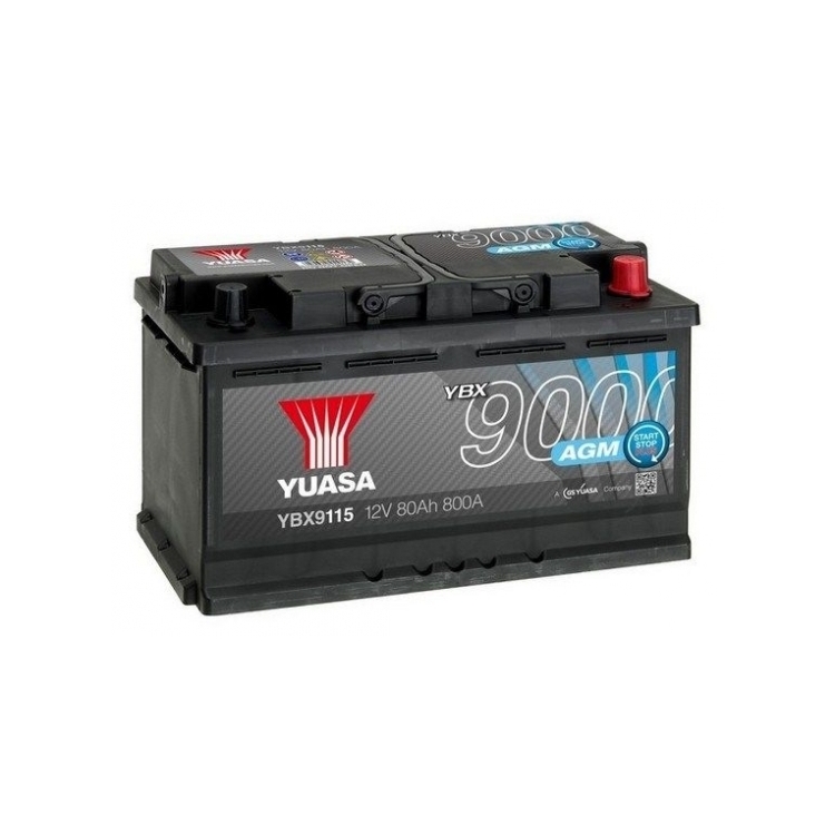 Car Battery YUASA YBX9115 12V 80Ah 800A AGM Start Stop Plus