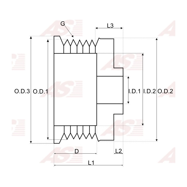 Alternator pulley - / AP0043